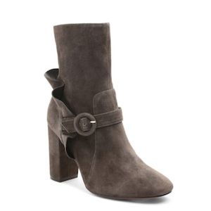 Kensie Lacey Bootie Women's Size 7.5 NEW Brown Leather Buckle Accent